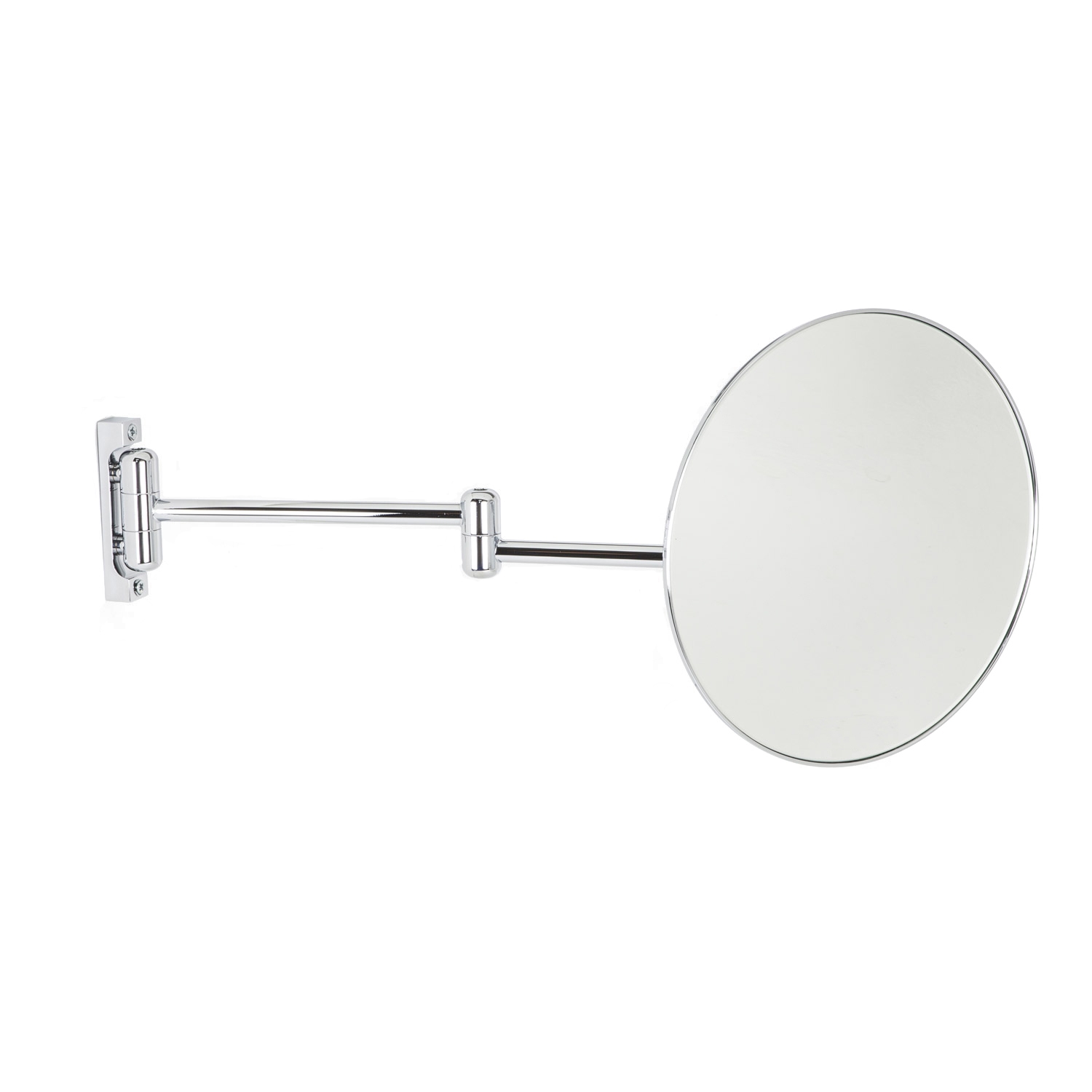 Discolo 38-2 x3 by 9.1 Dia. x 18.1 Extension Magnifying Mirror, in Chromed Plated Brass Structure and Frame in Chromed Plated Abs